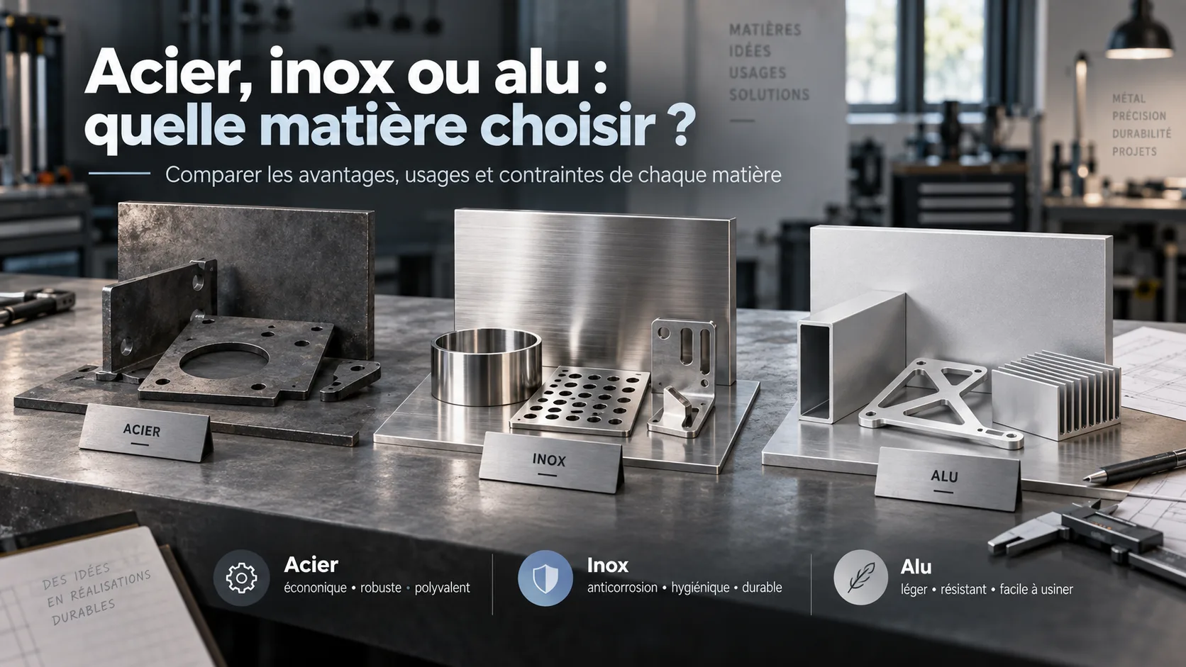 Acier, inox ou aluminium : quelle matière choisir