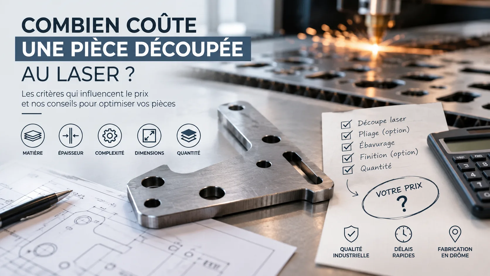 Prix d'une découpe laser : comment se construit le coût d'une pièce